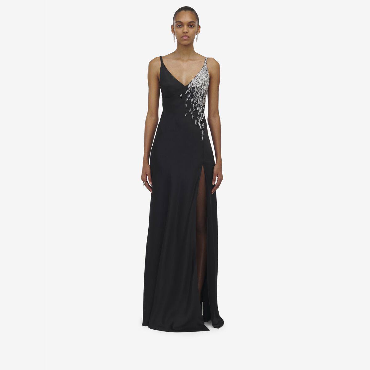 ALEXANDER MCQUEEN - Smashed Screen Embroidered Dress - Item 805636QZANN1000